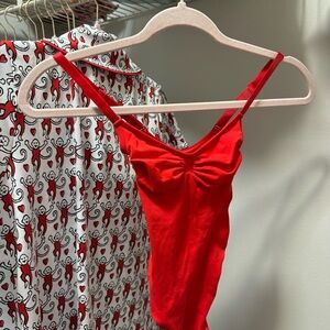 Skims NEW seamless sculpt brief bodysuit limited edition red Size SMALL
